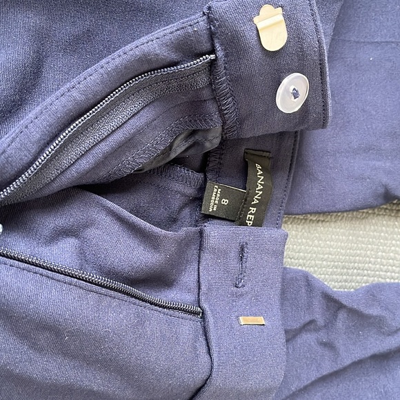 Banana Republic Premium Ponte Legging Work Pant Womens 8 Blue Tapered Leg - Picture 4 of 4